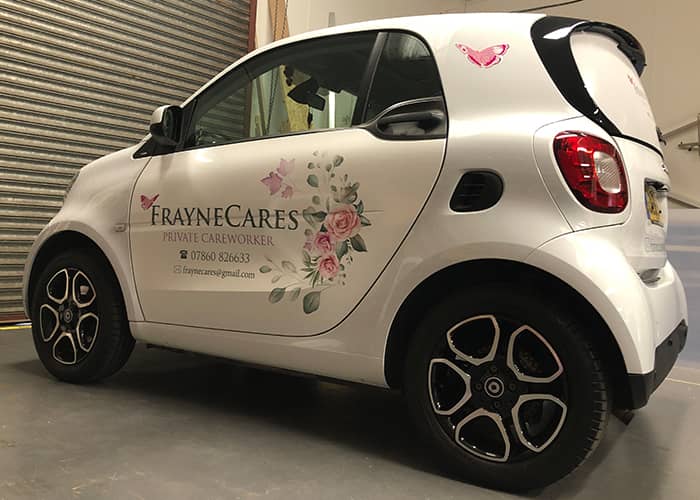 Smart Car Vehicle Graphics for Local Carer