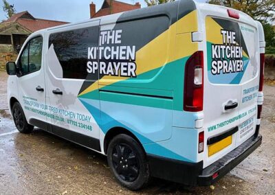 Van Half Wrap Vivaro Vehicle Graphics for Kitchen Sprayer