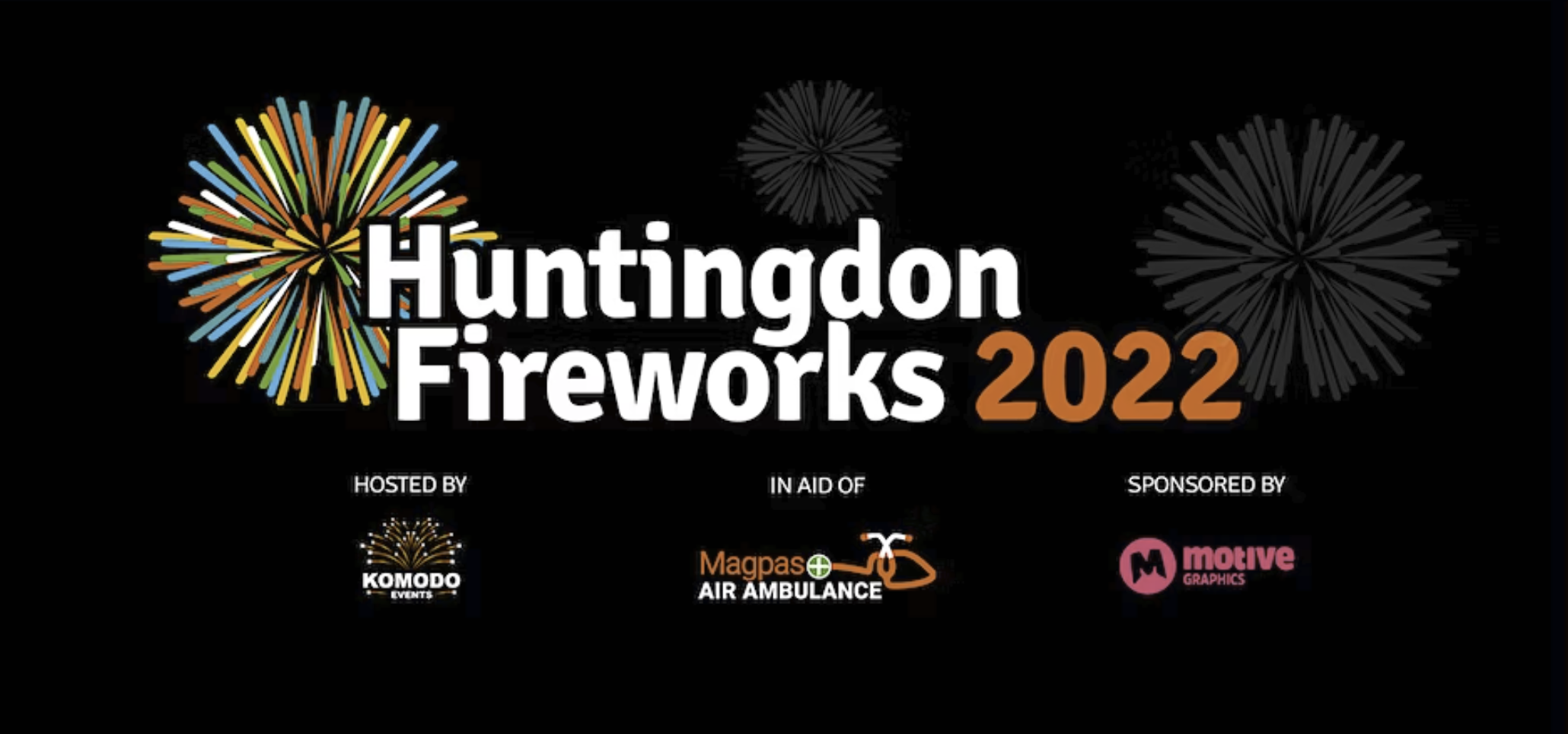 Magpas Huntingdon Fireworks Display sponsored by Motive Graphics