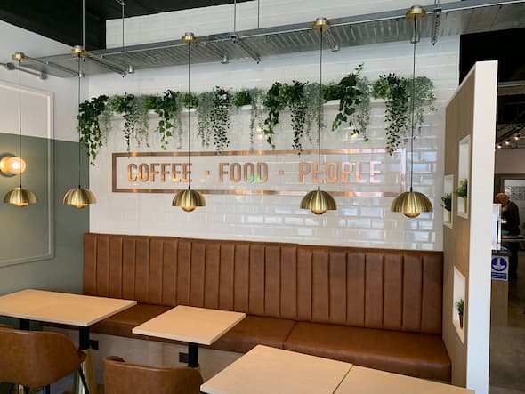 Coffee shop interior signage | Motive Graphics