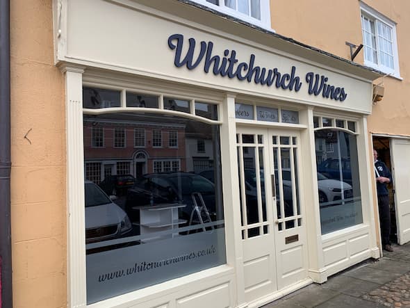 Side View Building Sign Whitchurch Wines | Motive Graphics