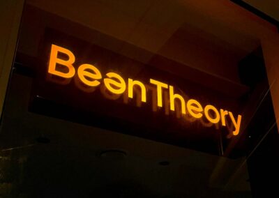 Illuminated-signs | Motive-Graphics | Bean-Theory | LED Shop Signs