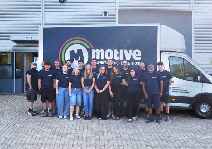 Motive graphics design and build team Dave Hennessy Motive Exhibitions Contractor